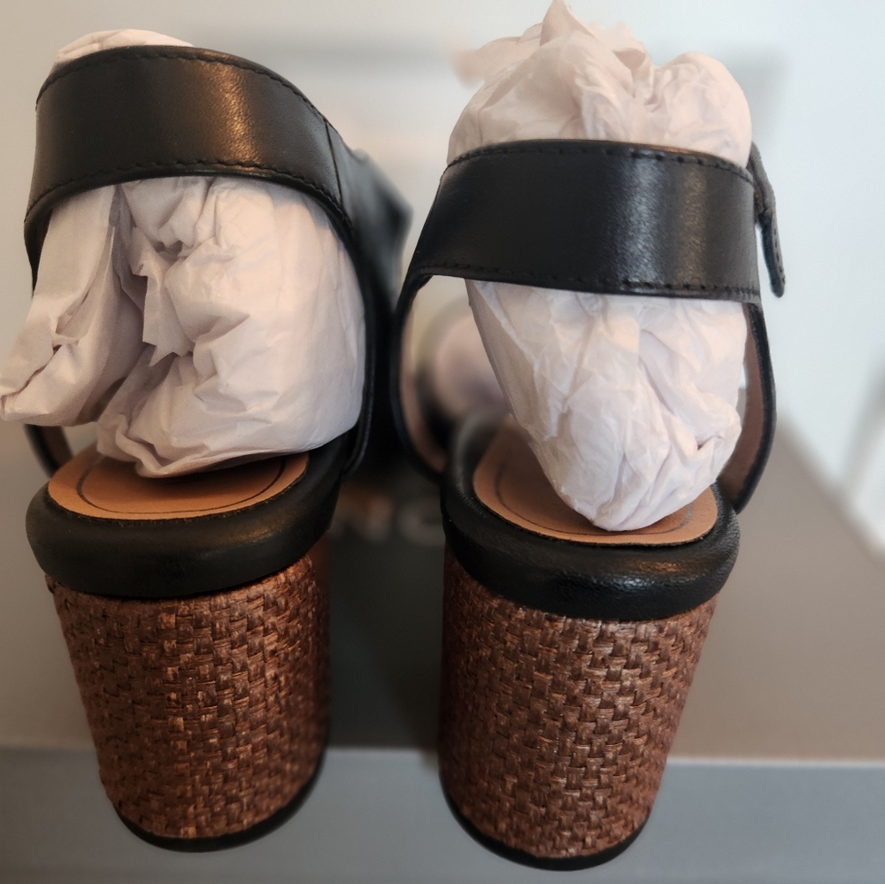 Womens Black Vionic Papaya Peony Nat Heel Sandals Size 8 BNIB - Picture 6 of 12